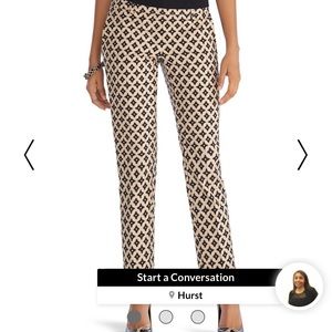 White House Black Market  Printed 10 long Pants